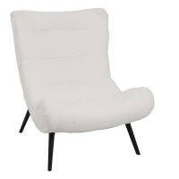 Фотелја Silla ткаенина/boucle со потпирач за нозе 97x80x100cm