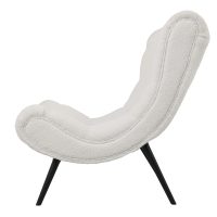 Фотелја Silla ткаенина/boucle со потпирач за нозе 97x80x100cm